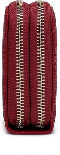 Vista 4 de MKF Collection Mia K - Cartera de pulsera para mujer, pequeña cartera de cuero vegano para tarjetas de crédito con cremallera y bolsillo