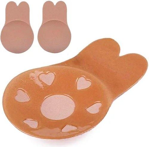 Vista 4 de Sujetadores adhesivos para sujetadores adhesivos Push Up Lift Nipple Covers sin tirantes invisible sin espalda sujetador para mujeres negro, Negro
