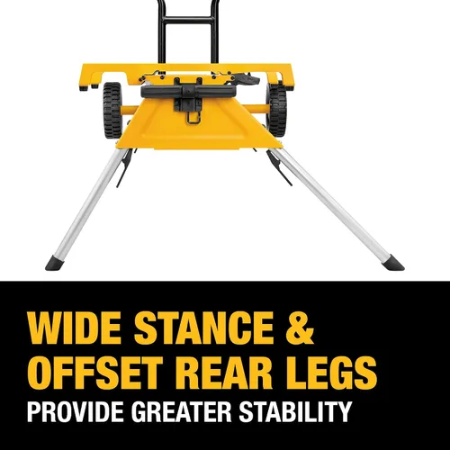 Vista 9 de DEWALT Sierra de mesa para lugar de trabajo, compacta, 8-1/4 pulgadas con soporte para sierra de mesa, móvil/rodante (DWE7485 y DW7440RS)