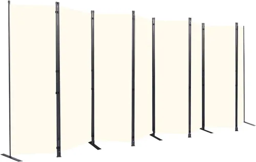 Vista 9 de Divisor de habitación portátil de 6 pies y pantallas de privacidad plegables, divisor de tela de 102 pulgadas de ancho para separación