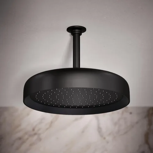 Vista 2 de KOHLER 26291-G-BL Statement™ Cabezal de lluvia redondo de 12" de una sola función, 1.75 gpm, negro mate