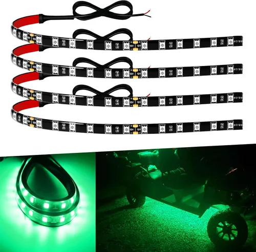 Vista 15 de Keiurot - Tira de luces LED azules de 12 V para automóviles, conectables de 12 pulgadas, paquete de 4 unidades IP68 Waterproof Flexible for Cars