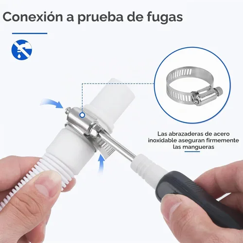 Vista 5 de Kit de extensión universal de manguera de drenaje de lavadora de 6 pies, manguera de drenaje flexible para lavadora, ajuste universal para todas