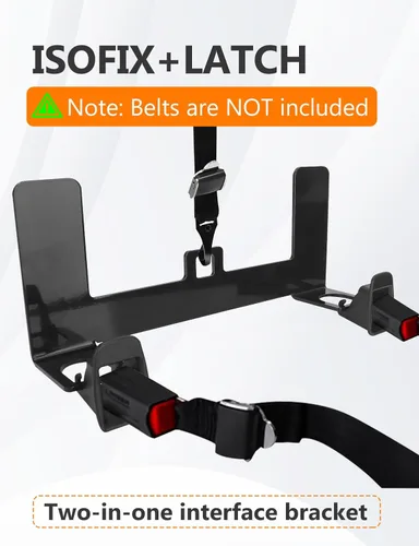 Vista 3 de Kit de Montaje de Anclaje para Asiento Infantil ISOFIX, Soporte Universal de Pestillo para Asiento Infantil de Coche, Anclaje de Retención, Montaje