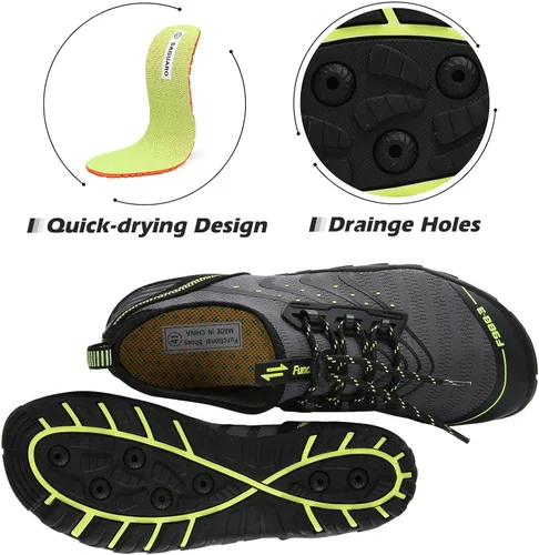 Vista 5 de Mishansha - Zapatos de agua para hombres y mujeres, secado rápido, para natación, buceo, surf, deportes acuáticos, piscina, playa, senderismo, yoga.