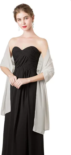 Vista 3 de Chalesmantones de gasa suave para vestidos, accesorios de mujer