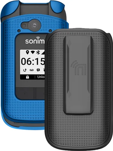 Vista 13 de Funda con clip para teléfono móvil Sonim XP3 Plus 4G, cubierta rígida delgada Nakedcellphone y [rotación/trinquete] Combo de funda de cadera