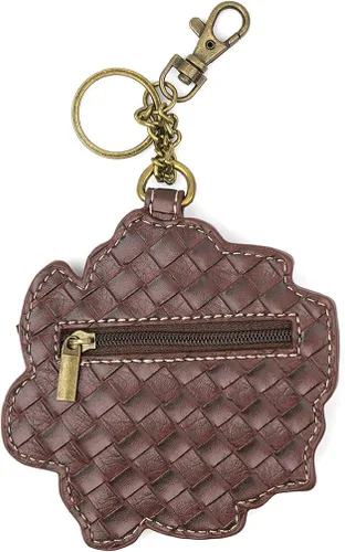 Vista 4 de Chala Bolsos de mano estilo casual suave con hombro grande o bolso cruzado con llavero color azul marino Búho