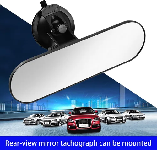 Vista 9 de 1 espejo retrovisor con ventosa, espejo retrovisor HD para automóvil, ABS ajustable antirreflejo, para la mayoría de automóviles, SUV, camiones