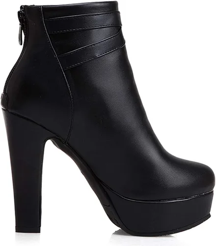 Vista 58 de Scaoruki Zapatos de otoño de moda para mujer, botines de tacón de bloque