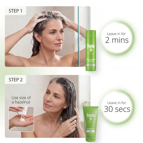 Vista 4 de Plantur 39 Paquete de champú y acondicionador para cabello fino y quebradizo I promueve el crecimiento natural del cabello I Champú de fórmula I