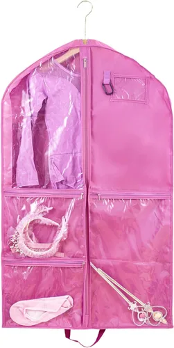 Vista 17 de Bolsa de ropa para disfraces de baile, bolsas de ropa de 40 pulgadas para bailarines para colgar ropa y almacenamiento de viajes, bolsas de recital