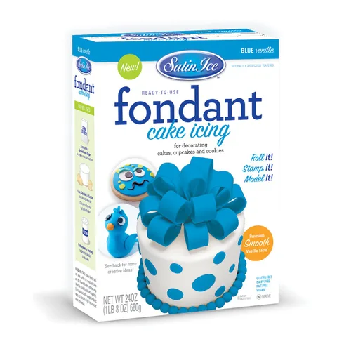 Vista 13 de Fondant de satén de Satin Ice para decorar pasteles, negro (4.4 onzas)