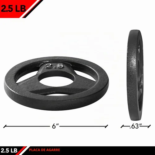 Vista 2 de JFIT Olympic 2 Inch Grip Plates and Bumper Plates for Barbell - Single Weights or Sets of 2 (Muliple Weights)