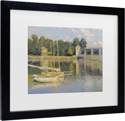 Vista 6 de Trademark Fine Art Claude Monet - Lienzo decorativo para pared, marco negro, 11 x 14 pulgadas
