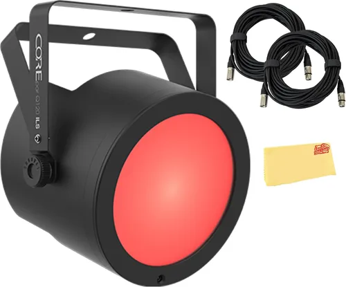 Vista 9 de Chauvet DJ Swarm 5 FX ILS 3 en 1 Derby/Strobe - Paquete de luces LED con 2 cables DMX y paño de pulido Austin Bazaar