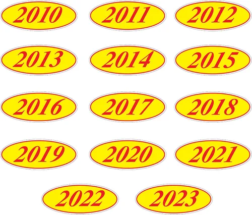 Vista 4 de EZ-Line - Calcomanías ovaladas para parabrisas de automóvil, suministros de vinilo grandes para concesionarios, 14 docenas de Pro Pack 1 docena cada