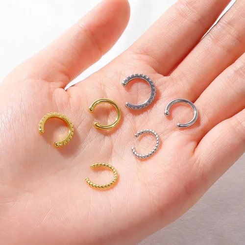 Vista 8 de Aretes de oreja de circonita cúbica sin perforación, para mujer, aretes de clip de oro de moda para mujer, regalos de moda, aretes hipoalergénicos