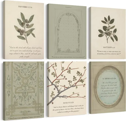 Vista 20 de Arte de pared para guardería, lienzo de animales del bosque, decoración de pared, imágenes de la habitación del bebé, impresiones de animales