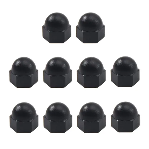 Vista 17 de Tuercas hexagonales de bellota M10, tuercas de cabeza de cúpula de nailon, hexagonales, tuercas decorativas para tornillos, tornillos, tono blanco