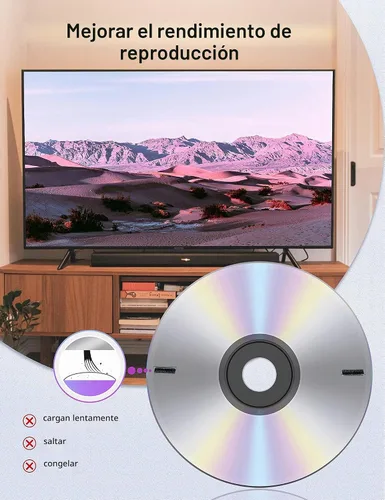 Vista 2 de Elook Limpiador de reproductor de CD, disco de limpieza de lentes láser