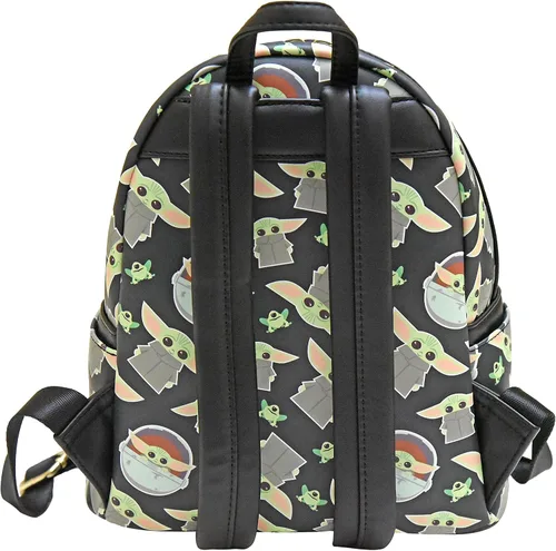 Vista 3 de Loungefly Star Wars Baby Yoda - Bolso de hombro con doble correa para mujer Multi Bolsillo