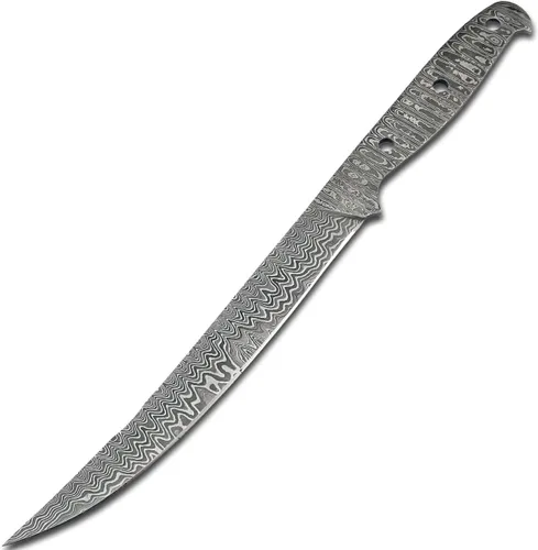 Vista 3 de PAL 2000 KNIVES Hecho a mano de acero de Damasco Construye su propio kit de cuchillo con pasadores de hoja en blanco Material de mango diferente