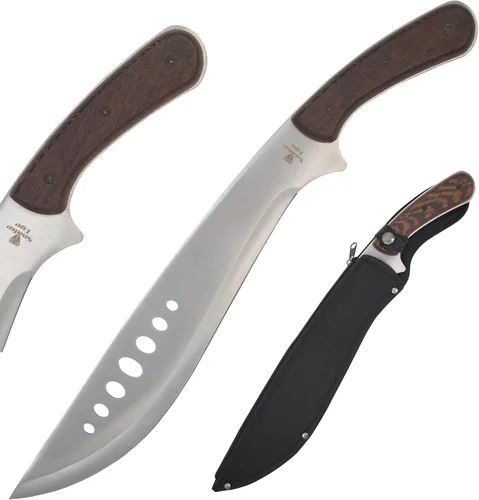 Vista 12 de Snake Eye Machete with Heavy Duty Construction-Ergonomic Non-Slip Handle and Belt Sheath for Gardening, Land-Management, Bushcraft, Hunting and