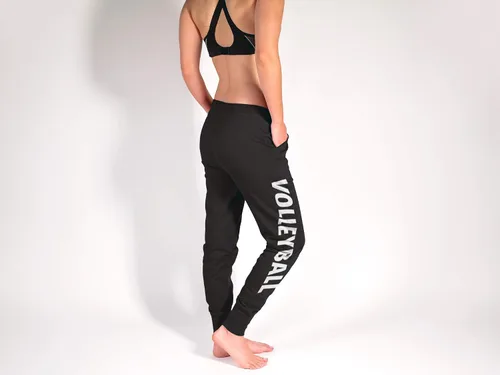 Vista 3 de GIMMEDAT Pantalones deportivos suaves de voleibol con cordón y bolsillo