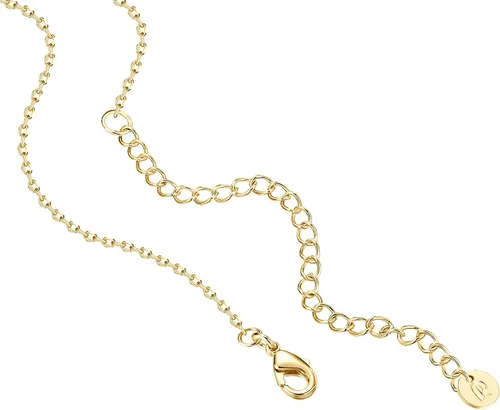 Vista 19 de PAVOI 14K Gold Plated Circle CZ Solitaire Necklace Elegant Bezel Pendant Dainty Cubic Zirconia Halo Choker Necklaces for Women