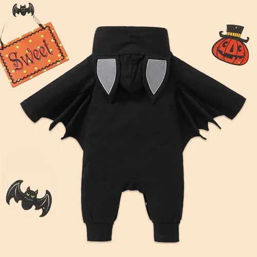 Vista 3 de Halloween Costumes for Kids Cosplay Outfits Bat Hoodie Baby Boy Girl Romper Playsuit Jumpsuits