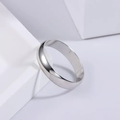 Vista 5 de MILACOLATO Anillos de plata de ley 925 para mujeres y hombres, chapados en oro blanco de 18 quilates, anillos apilables para pulgar, resistentes al