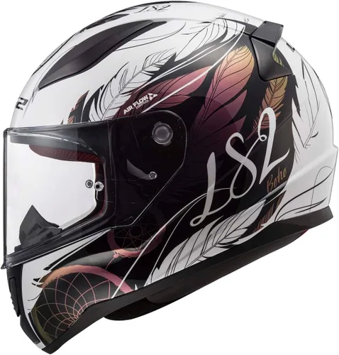 Vista 2 de LS2 Cascos Rapid II Casco integral para motocicleta (Dreamcatcher Camaleón/Blanco - XS)