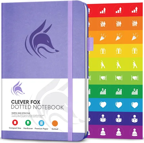 Vista 8 de Clever Fox Cuaderno con puntos, diario con páginas numeradas A5 5 x 8.25 pulgadas