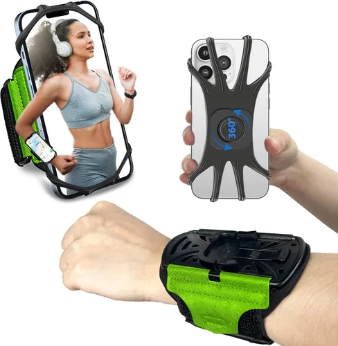 Vista 7 de Soporte de teléfono para correr, giratorio en 360° y anticaídas (negro)