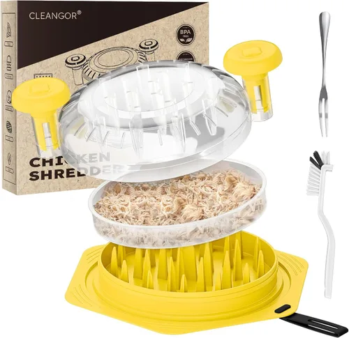 Vista 15 de Cleangor Herramienta de trituración de pollo Twist Grande, trituradora de carne libre de BPA con mango ergonómico, herramienta de trituración