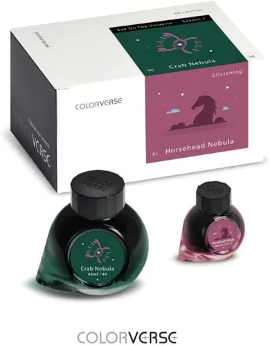 Vista 2 de Colorverse Tinta - Temporada 7 - Ojo en el universo - Nebulosa del cangrejo (2.2 fl oz) y nebulosa cabeza de caballo (brillante), (0.5 fl oz)