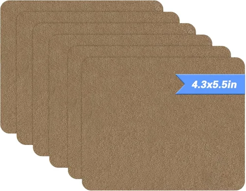 Vista 19 de Azobur Parche de reparación de sofá, 6 piezas de parches de microfibra, reparación de parches de tela autoadhesivos, aspecto lujoso, sofá de Beige