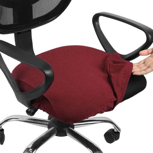 Vista 30 de Melaluxe - Funda elástica de jacquard para silla de oficina, funda extraíble y lavable para silla de escritorio, cubierta giratoria para asiento