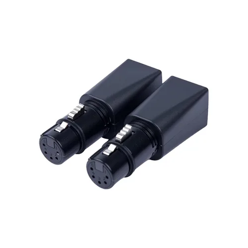 Vista 6 de Conector DMX a RJ45 Ethernet RJ45 a 3 pines 5 pines XLR DMX hembra Macho (3PIN_Female_2Pcs)