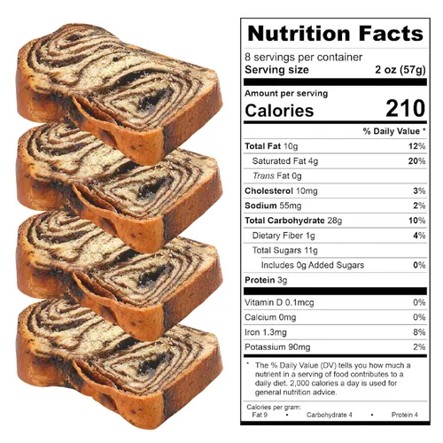 Vista 2 de Reisman's Bakery Pastel de chocolate Babka, postre fresco, pastel de chocolate sin nueces y sin lácteos, pan Babka certificado OU Kosher, 1 libra