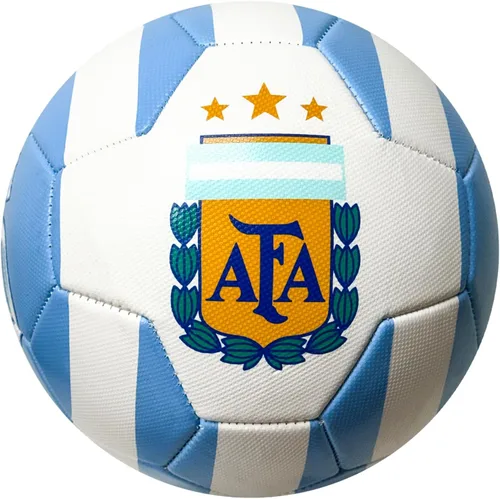 Vista 2 de Icon Sports Balón de fútbol con licencia AFA Messi #10 - Balón de fútbol Argentina azul claro y blanco, tamaños 5, 4 y 2, pelota de recreación
