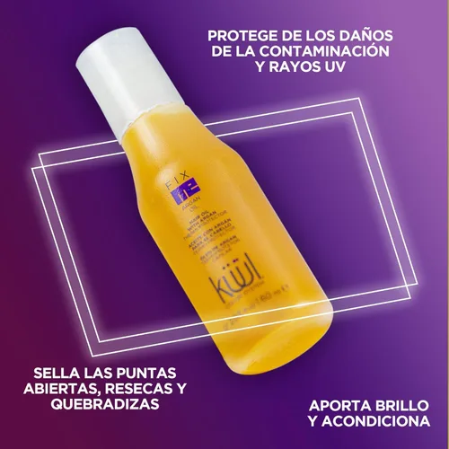Vista 4 de Fantasy Nails Aceite de argán KÜÜL FIX ME (ACEITE CON ARGÁN) 2.0 fl oz/2.03 fl oz. botella de mostaza, 1 unidad