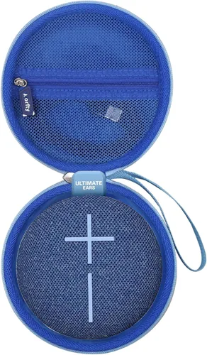 Vista 4 de Funda para Ultimate Ears MINIROLL Altavoz Bluetooth impermeable ultraportátil - Bolsa de almacenamiento protectora de viaje (azul)
