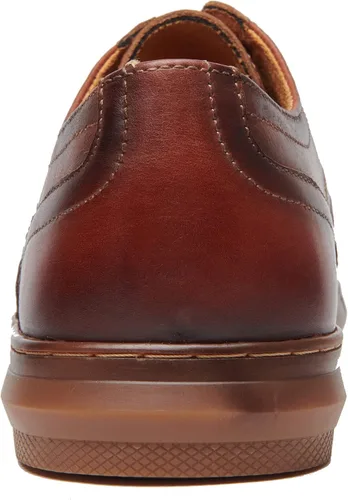 Vista 5 de Zapatos deportivos Oxford casuales para hombre, de cuero genuino, diseño de moda, zapatos bajos para caminar para hombres