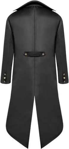 Vista 3 de BITSEACOCO Chaqueta medieval para niños, disfraz de Halloween, gótico, steampunk, vintage, victoriano, uniforme