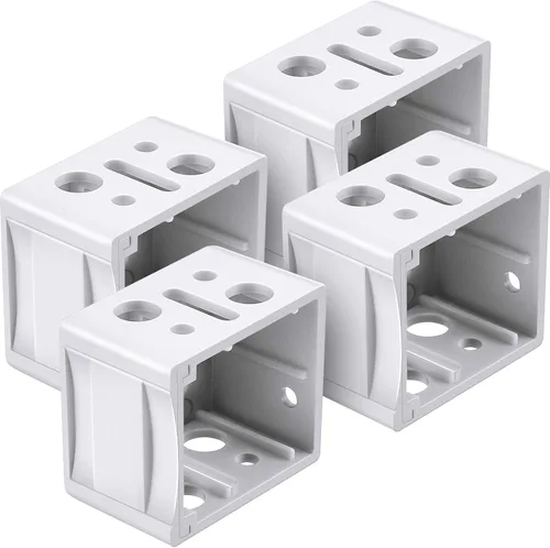 Vista 8 de Jetec 2 piezas de 1 pulgada Mini soportes de persiana de plástico blanco perfil caja montaje ventana persianas barandilla soporte reemplazo for
