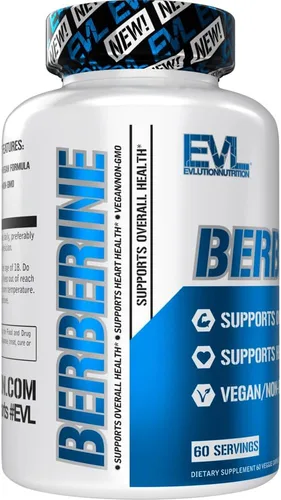 Vista 5 de Evlution Nutrition Berberine - Apoya la salud del corazón y la salud general - 500 mg de berberina pura por porción - Fórmula vegana - Sin OMG