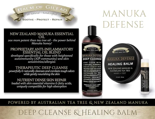 Vista 4 de BALM OF GILEAD Manuka Eczema Honey Cream – Manuka Defense Healing Lip Balm, terapia de humedad intensiva – Hidratante para pieles sensibles, eccema
