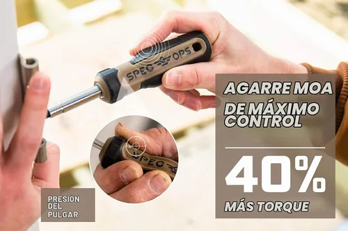 Vista 4 de Spec Ops Tools Destornillador multi-bit, 6-en-1, bits magnéticos de doble cara, eje de acero Cr-Mo, 3% donado a veteranos